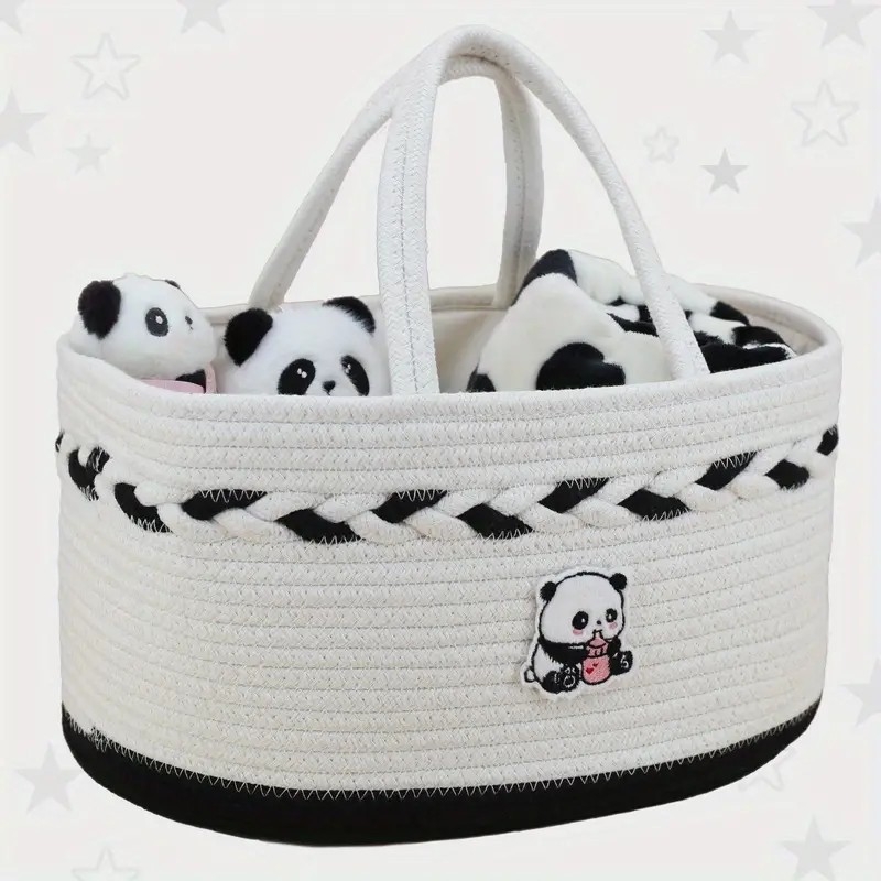 Torba za pelene i kutija za pohranu od pamukovog uzeta – Model 0001, namijenjena promjeni odjeće, Stil: crtani sladak, Funkcija: smanjenje težine