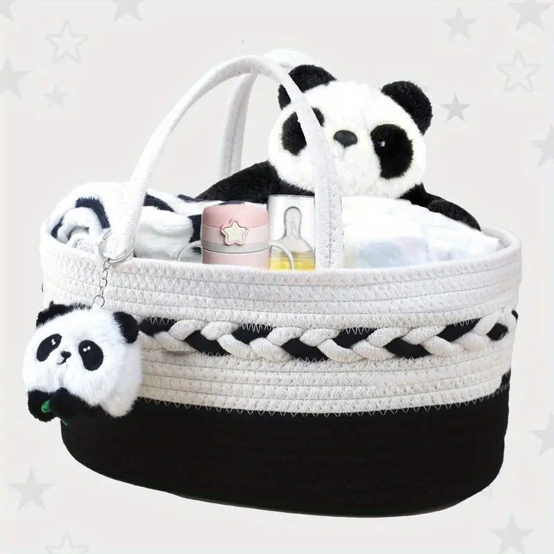 Torba za pelene i kutija za pohranu od pamukovog uzeta – Model 0001, namijenjena promjeni odjeće, Stil: crtani sladak, Funkcija: smanjenje težine