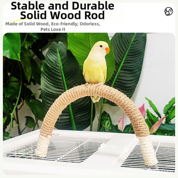 MOOI Σχοινί από κάνναβης για παπαγάλο — U‑μορφής περτ, παιχνίδι λιμάρισμα νυχιών