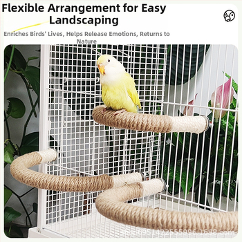 MOOI Σχοινί από κάνναβης για παπαγάλο — U‑μορφής περτ, παιχνίδι λιμάρισμα νυχιών