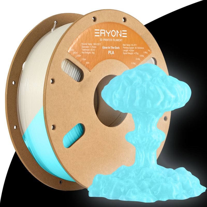Νήμα για εκτύπωση 3D Night Glow PLA, κυκλικού διατομής, μήκος 330 μ., ERYONE