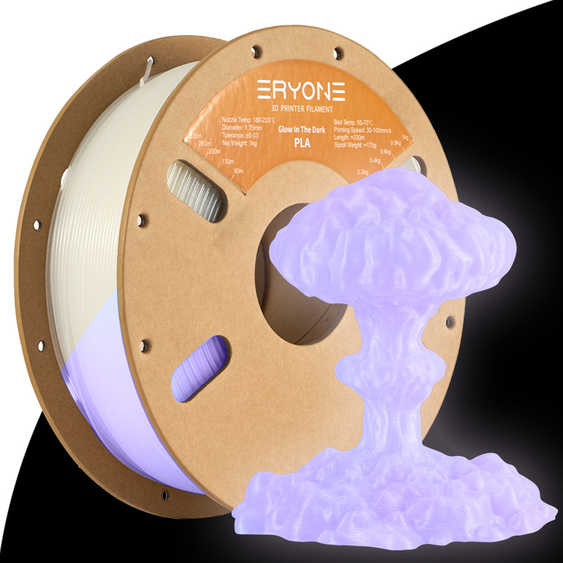 Νήμα για εκτύπωση 3D Night Glow PLA, κυκλικού διατομής, μήκος 330 μ., ERYONE