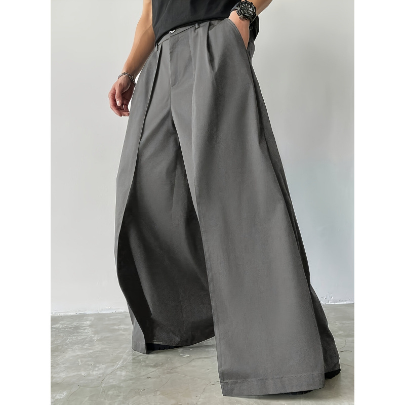 Muške casual hlače opuštenog kroja, duge, s flis podstavom, neelastičan materijal, jednofarban uzorak