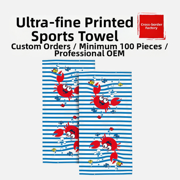 Set prosoape de sport – Două prosoape din fibre ultra-fine, tipărire pe ambele fețe, personalizabile cu logo, 200 g/m², absorbție 5–10 s