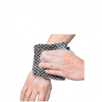 Απολεπριστική πετσέτα μπάνιου με ίνες άνθρακα (25% CF) και πολυεστέρα (75%), με ιμάντα πλάτης για ενήλικες