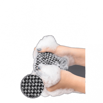 Απολεπριστική πετσέτα μπάνιου με ίνες άνθρακα (25% CF) και πολυεστέρα (75%), με ιμάντα πλάτης για ενήλικες