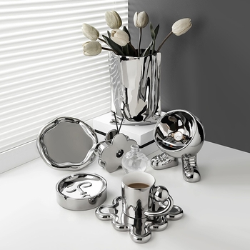 Behanmei κεραμικό βάζο ηλεκτροπλατιωμένο — πορσελάνη, στιλ ελαφρύ πολυτελείας