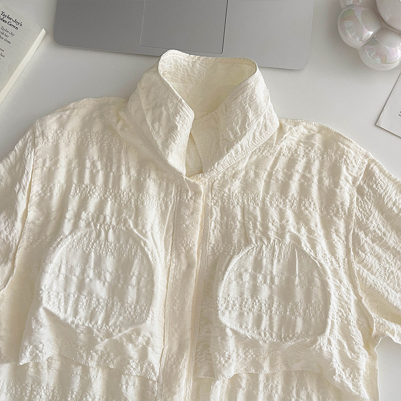 Σετ πιτζάμας με Chest Pad, Cloud Cotton, μακριά μανίκια, cardigan στυλ νυχτερινά ενδύματα για γυναίκες