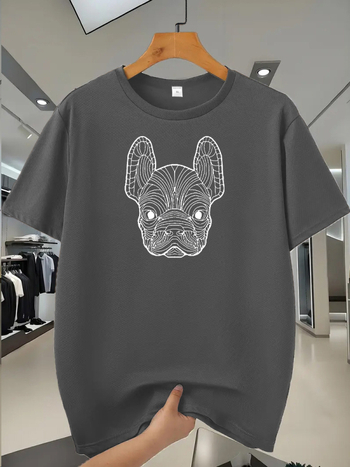 Vīriešu T-krekls, 100% poliesters, sietveida audums, apļveida kakls, īsas piedurknes