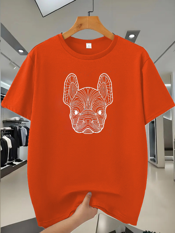 Vīriešu T-krekls, 100% poliesters, sietveida audums, apļveida kakls, īsas piedurknes