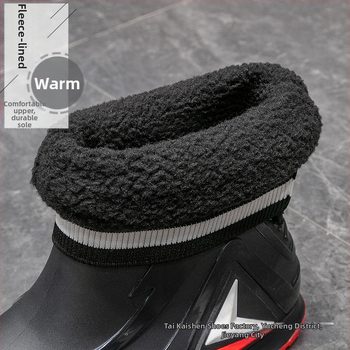 Γαλότσες βροχής για ενήλικες – PVC άνω μέρος, μεσαίο ύψος σωλήνα, στρογγυλή μύτη, 3-5 εκ μεσαίο τακούνι, αδιάβροχα, φθινόπωρο–χειμώνας