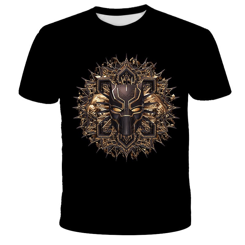 T-krekls ar 3D digitālo apdruku, brīvās piegrieznes, apaļš kakls, īsi piedurknes, poliesteres maisījums