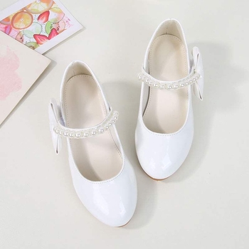 Pantofi pentru copii fete, stil prințesă, din piele artificială — cu mai multe curele, vârf pătrat, toc plat, închidere Velcro
