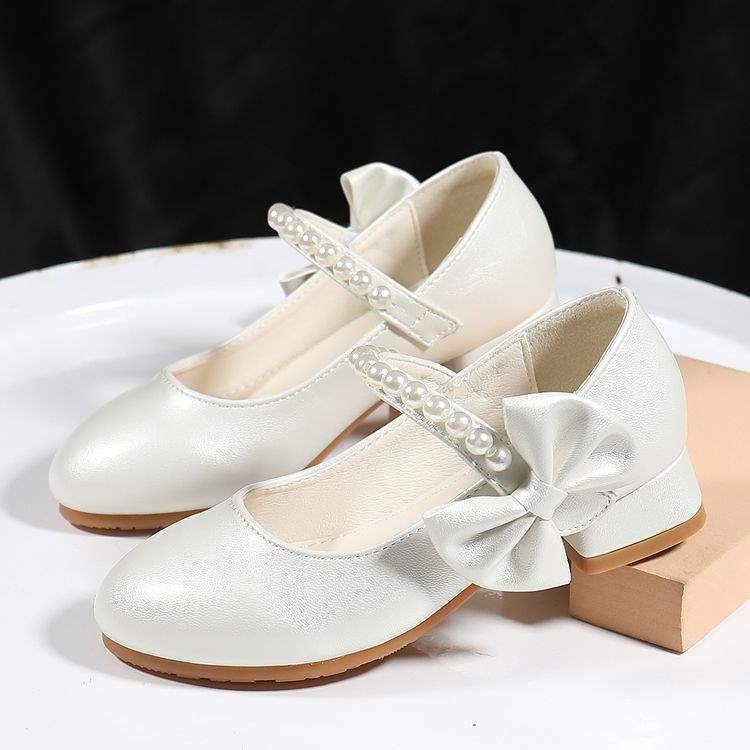 Pantofi pentru copii fete, stil prințesă, din piele artificială — cu mai multe curele, vârf pătrat, toc plat, închidere Velcro