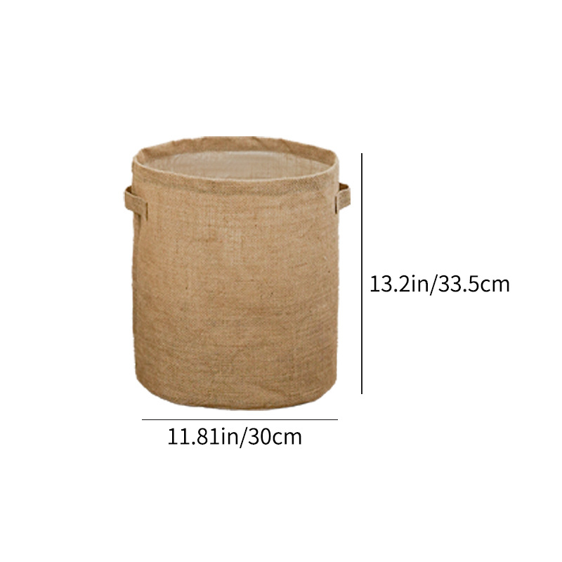 Košara za skladištenje od konopljinog platna - moderni minimalistički stil, Cotton Way; pogodna za deke, donje rublje, odjeću, kozmetiku/ukrase, knjige