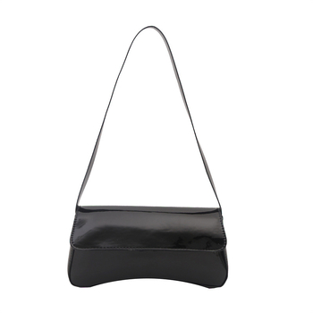 Τσάντα PU crossbody, στυλ δρόμου, οριζόντια τετράγωνη μορφή, άνοιγμα με καπάκι, θήκη τηλεφώνου, επένδυση πολυεστέρα, ένας ιμάντας, Καλοκαίρι 2025