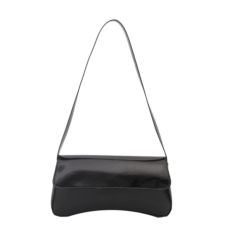 PU crossbody torba, ulični stil, vodoravni kvadratni oblik, otvor s preklopom, džep za telefon, podstava od poliestera, jedan remen, ljeto 2025