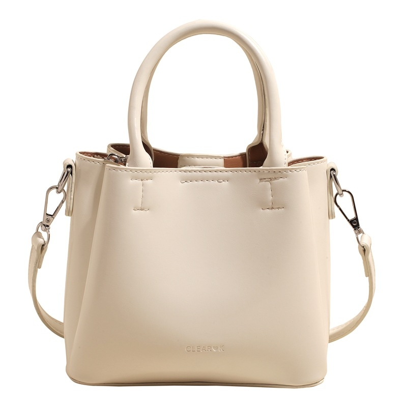 Τσαντάκι Bucket PU με φερμουάρ, επένδυση από πολυεστέρα, μονός ιμάντας (Άνοιξη 2025)