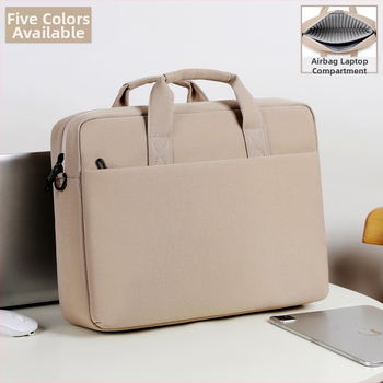Taška na notebook s výplňou proti nárazu vzdušnými vankúšmi, vodeodolný Oxford materiál, podšívka z polyesteru, mestský minimalistický štýl