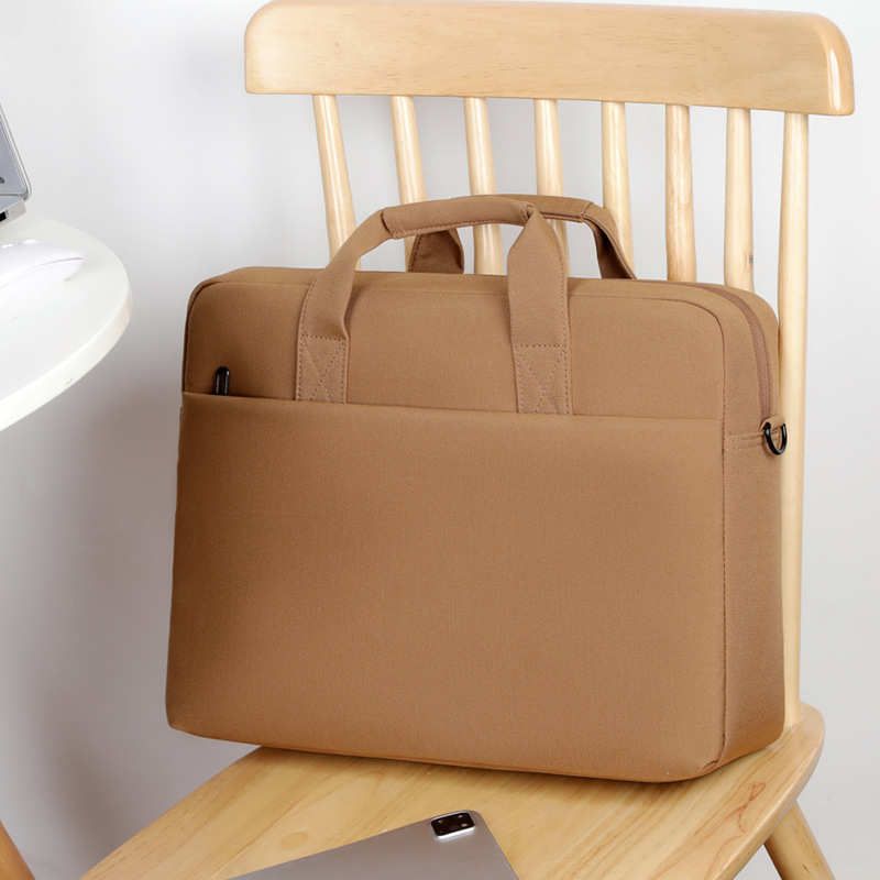 Taška na notebook s výplňou proti nárazu vzdušnými vankúšmi, vodeodolný Oxford materiál, podšívka z polyesteru, mestský minimalistický štýl