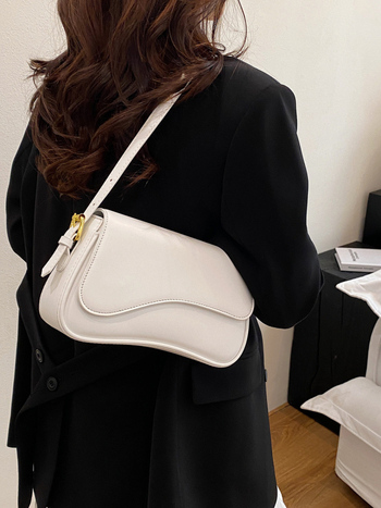 Τσάντα crossbody, αστικός μινιμαλισμός, PU δερμάτινο, οριζόντιο τετράγωνο σχήμα, εσωτερικός χώρος με λαμιναρισμένο φερμουάρ, πολυεστερική επένδυση