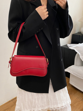 Τσάντα crossbody, αστικός μινιμαλισμός, PU δερμάτινο, οριζόντιο τετράγωνο σχήμα, εσωτερικός χώρος με λαμιναρισμένο φερμουάρ, πολυεστερική επένδυση