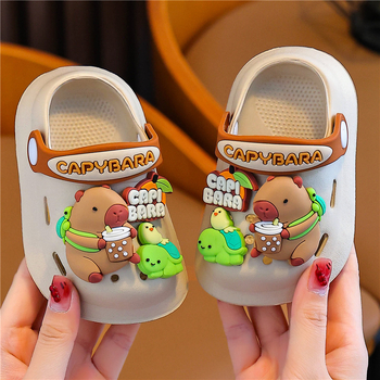 Детски сандали Crocs стил - EVA горна част и EVA подметка, животински принт, антиплъзгащи, за деца 1–12 години