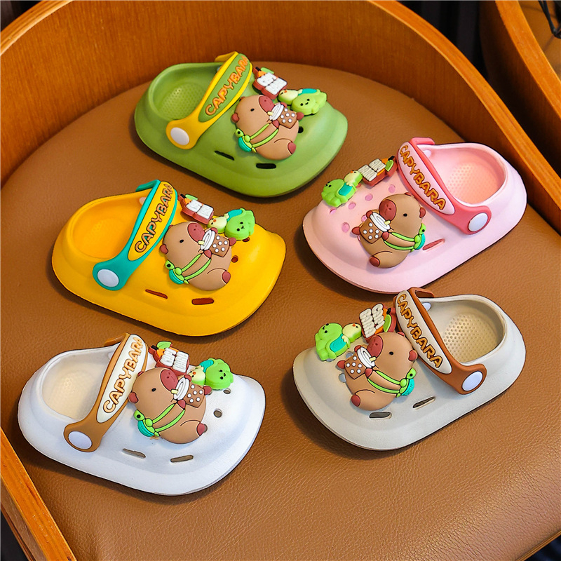 Детски сандали Crocs стил - EVA горна част и EVA подметка, животински принт, антиплъзгащи, за деца 1–12 години