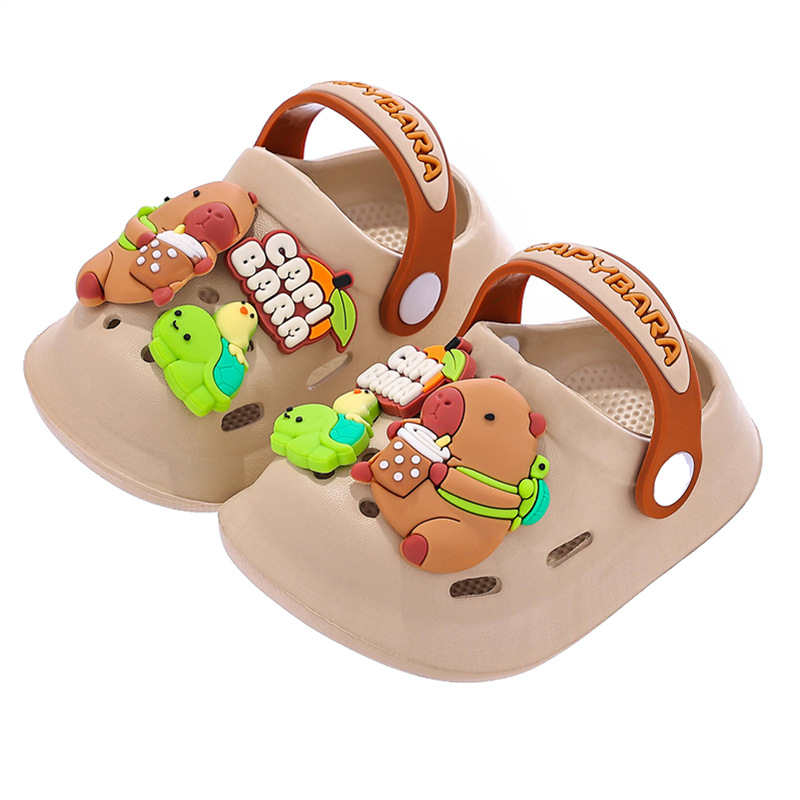 Детски сандали Crocs стил - EVA горна част и EVA подметка, животински принт, антиплъзгащи, за деца 1–12 години