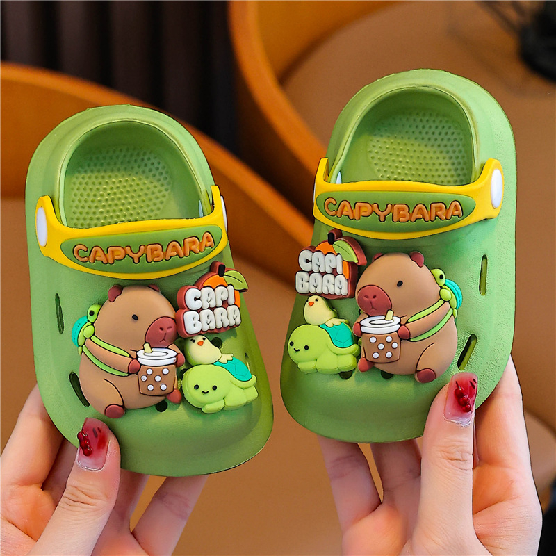 Детски сандали Crocs стил - EVA горна част и EVA подметка, животински принт, антиплъзгащи, за деца 1–12 години