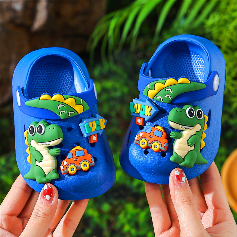 Παιδικά σανδάλια σε στιλ Crocs, μοτίβο ζωών-καρτούν, κλειστό δάχτυλο, μαλακή σόλα EVA, αντιολισθητικά, unisex