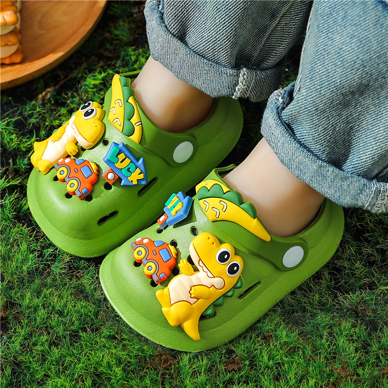 Dječje sandale u Crocs stilu, karikatura životinja, zatvoren prst, mekana EVA potplata, protuklizne, unisex
