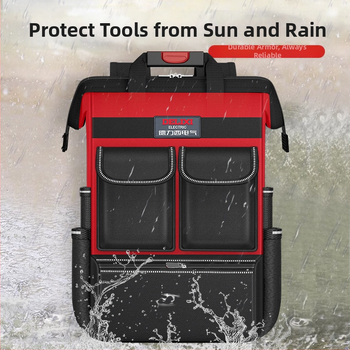 Delixi Electric Σακίδιο εργαλείων με διπλούς ιμάντες για ηλεκτρολόγους – μεταφορά εργαλείων, οργάνωση εργαλείων, στυλ σακιδίου