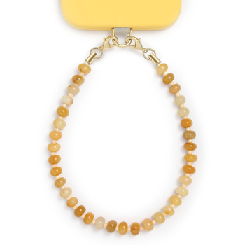 Αλυσίδα τηλεφώνου με ημιπολύτιμους λίθους, χειροποίητες χάντρες, χάντρες ρυζιού, μόδα αξεσουάρ, Άνοιξη 2025