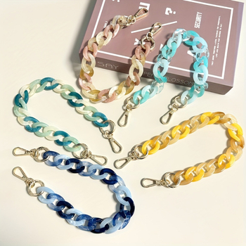 Θήκη τηλεφώνου με ακρυλική αλυσίδα για τσάντα και διακοσμητικό βραχιόλι, πλαστικό, εντοιχισμένο γυαλί, μοντέλο jd601101147130982 (χειμώνας 2025)