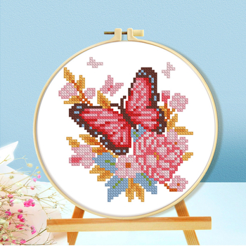 Комплект за кръстат бод от Mona Lisa Royal Family – Колекция пеперуди, памук, канва 11CT