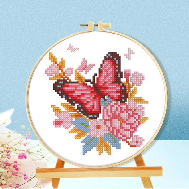 Комплект за кръстат бод от Mona Lisa Royal Family – Колекция пеперуди, памук, канва 11CT