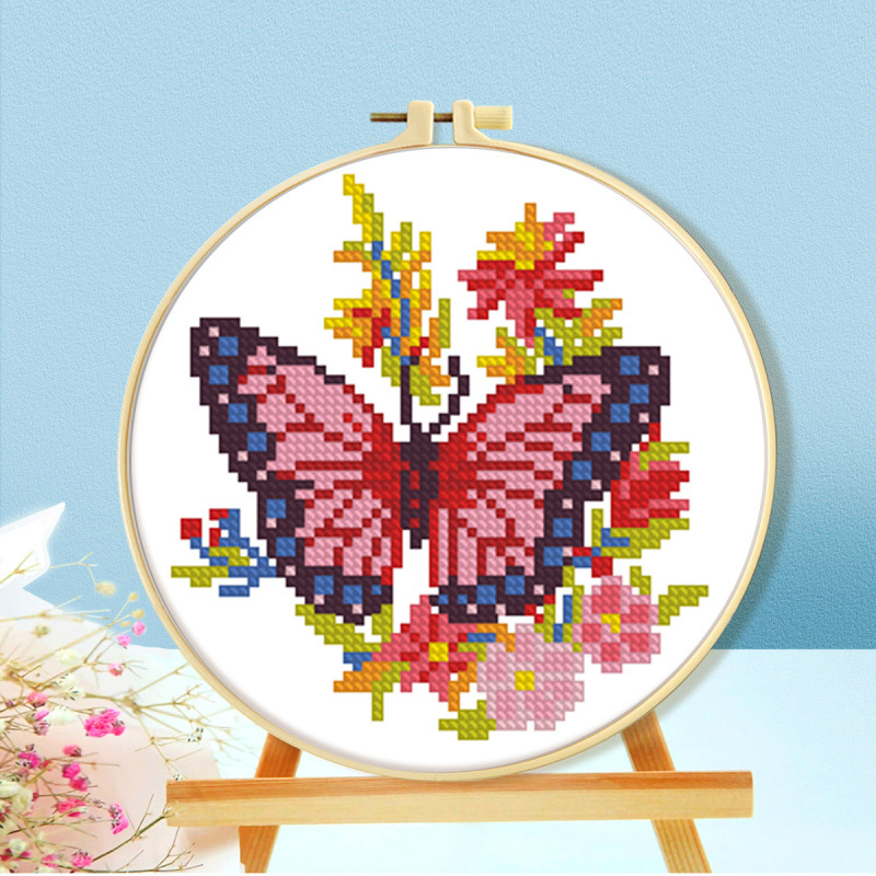 Комплект за кръстат бод от Mona Lisa Royal Family – Колекция пеперуди, памук, канва 11CT