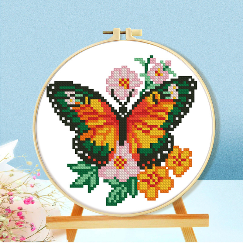 Комплект за кръстат бод от Mona Lisa Royal Family – Колекция пеперуди, памук, канва 11CT