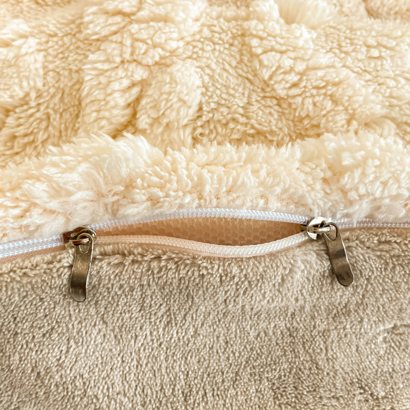 Set de pat din velur lapte, patru piese, quilted, fețe AB reversibile, stil lux lejer