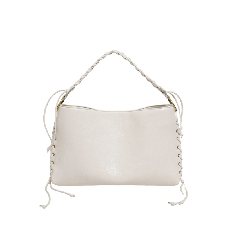 2025 őszi-téli tote táska fém szemdíszítéssel, nagy kapacitású, hétköznapi stílusú, crossbody egy vállon