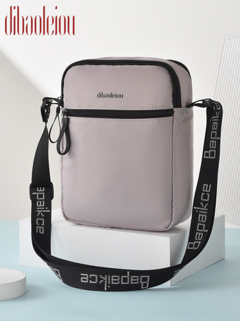 Unisex mobiliojo telefono rankinė su vertikaliu kvadratine profiliu, Oxford audinys, užtrauktukas, kortelių kišenė, miesto minimalistinis stilius