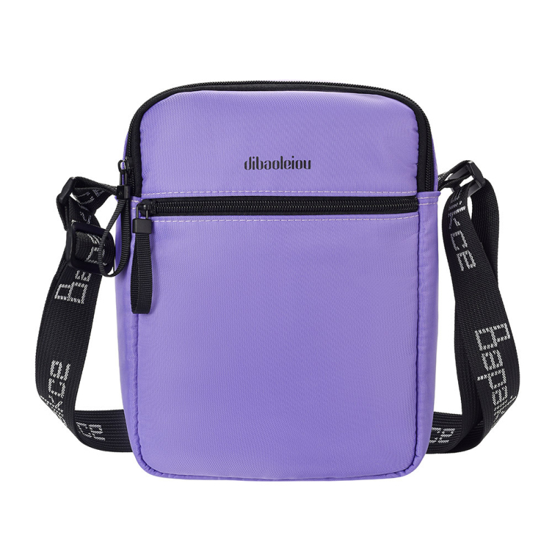 Unisex mobiliojo telefono rankinė su vertikaliu kvadratine profiliu, Oxford audinys, užtrauktukas, kortelių kišenė, miesto minimalistinis stilius