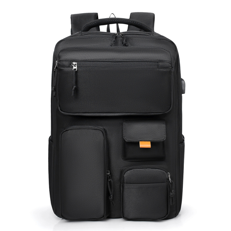 Uniszex utazó hátizsák, 20–35L, vízálló, 16 hüvelykes laptophoz, Oxford anyag, egyszínű