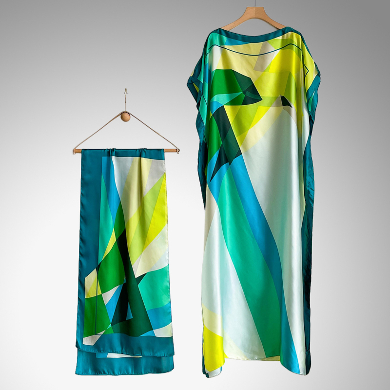 Ženski šal za plažu od umjetne svile, europsko-američki street stil, ravno tkano, dekorativna funkcija