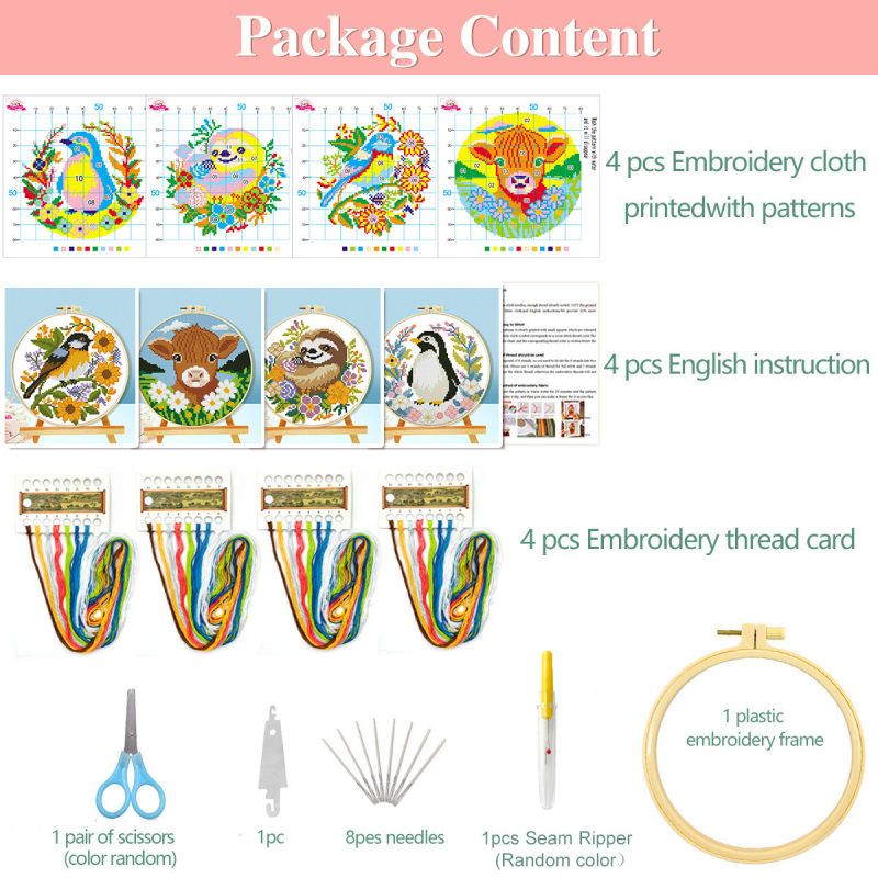 Kit de broderie cu cruce — Mona Lisa Royal, bumbac, 11CT, Seria Nordic Animale