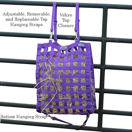 Τσάντα για αργή τροφοδοσία χορτοτροφίας ζώων — Ανθεκτικό ύφασμα Oxford, μάρκα Xinxi, Προηγμένος σχεδιασμός αργής τροφοδοσίας για βοοειδή, πρόβατα, άλογα, γάιδαρους και κατσίκες