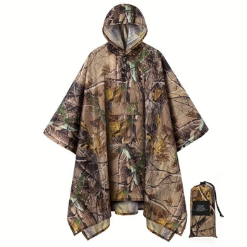 Poncho βροχής για ποδήλατο – Καμουφλαρισμένο σχέδιο, PVC ύφασμα με επίστρωση PU, λεπτή κατασκευή, φορητό και επαναχρησιμοποιήσιμο