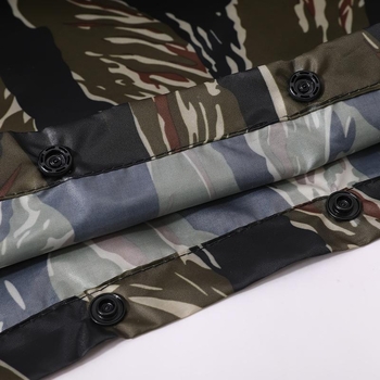 Дъждовен пончо за велосипед – камуфлажен принт, PVC тъкан с PU покритие, тънък дизайн, преносим и многократно използваем