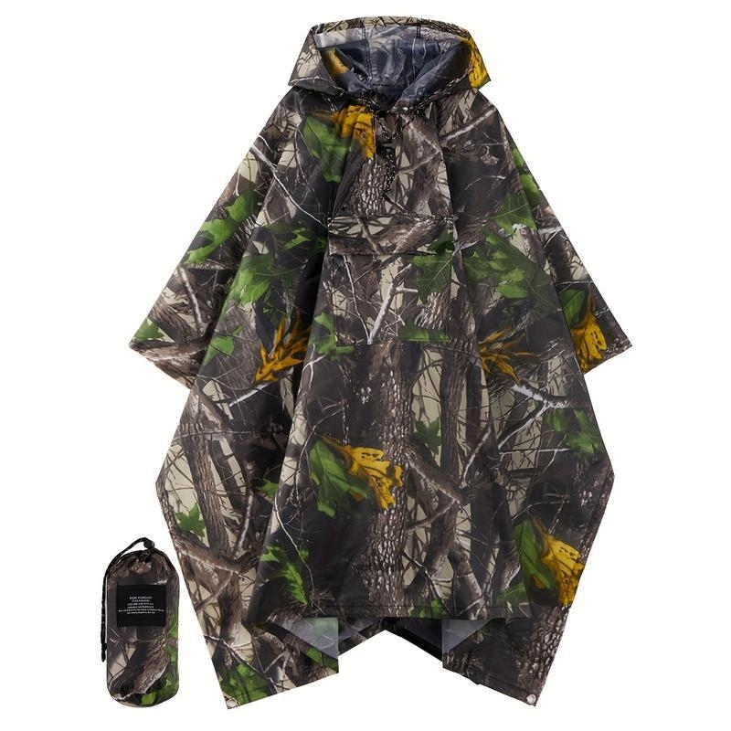 Poncho βροχής για ποδήλατο – Καμουφλαρισμένο σχέδιο, PVC ύφασμα με επίστρωση PU, λεπτή κατασκευή, φορητό και επαναχρησιμοποιήσιμο
